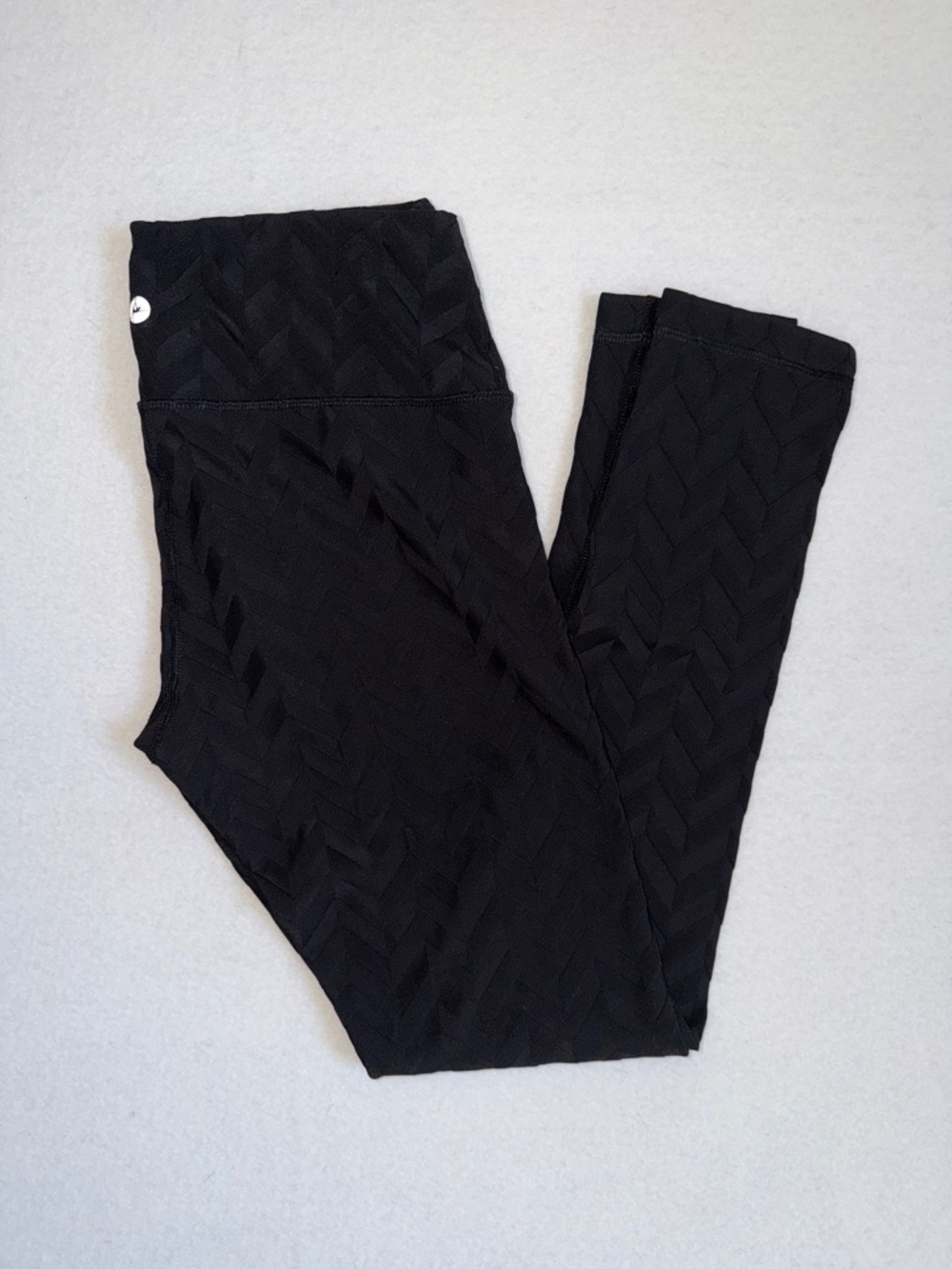 90º degree Black Chevron Texture Leggings